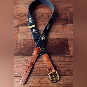 Bermuda Bound Leather Tab Belt by Pintail Size 34 Eu 85 Made In USA